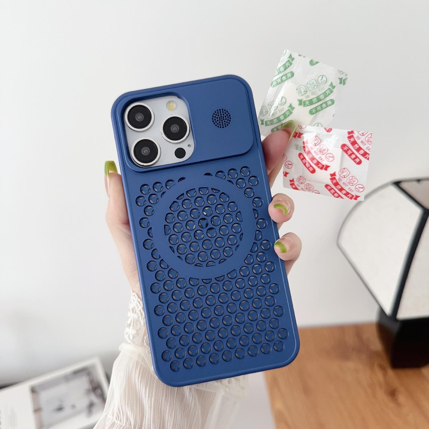 

Новый дышащий теплоотводящий чехол подходит для Apple 15promax Magnetic Mobile Phone Case IPhone16 Solid Color 14plus Anti-Drop. iPhone16