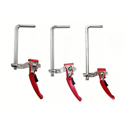 Quick Release Ratcheting Table Clamp Guide Rails Clamp For Woodworking Projects With 60mm Throat Depth