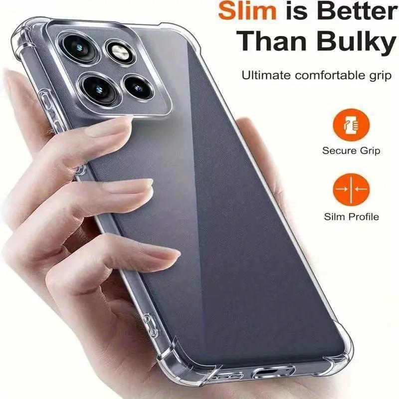 Thick Shockproof Silicone Phone Case For Motorola Edge 60 Fusion 50 Pro 40 Neo Moto G55 G75 G85 G84 G54 5G Protect Clear Cover