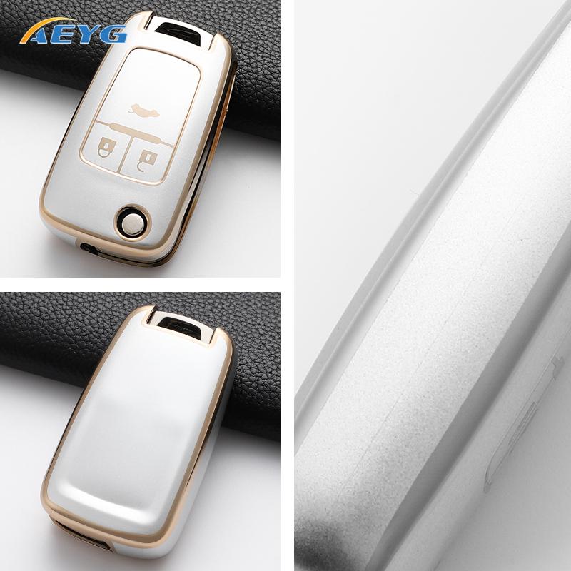Tpu For Chevrolet Cruze Aveo Trax Sail Malibu Captiva Opel Vauxhall Astra J Corsa Insignia Mokka Car Key Case Shell Fob Key Rope