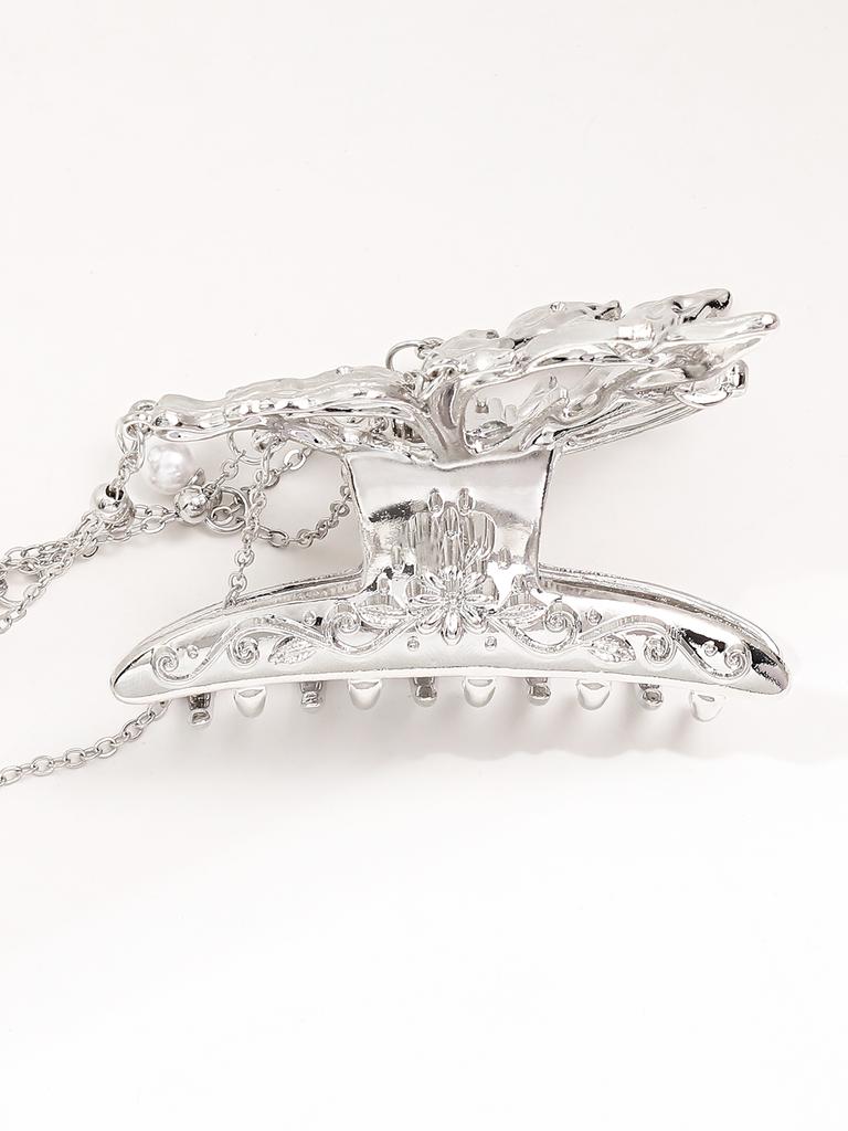 Butterfly Tassel Hair Claw Clips for Women and Girls Back of The Head,Metal Shark Half Tied Hair Clip Accessories