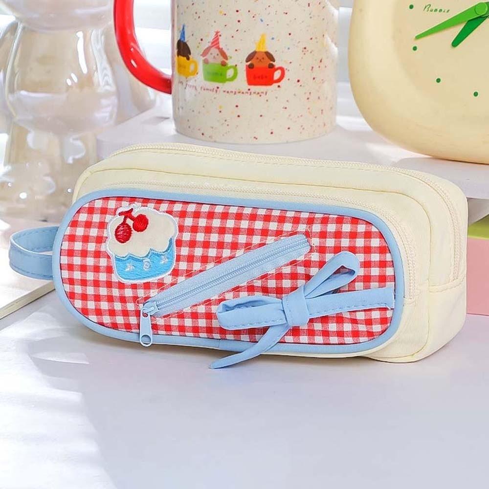 Handliches Koreanisches Obst-Federmäppchen Obst Kirschkuchen-Druck Stiftebeutel Federmäppchen Schüler