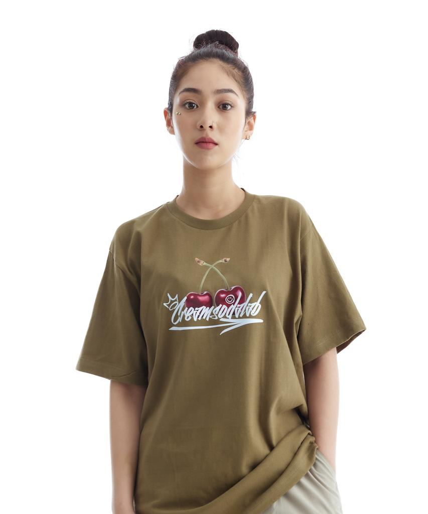 CREAM SODA LAB Cherry Logo Short Sleeve T-Shirt (Type B)