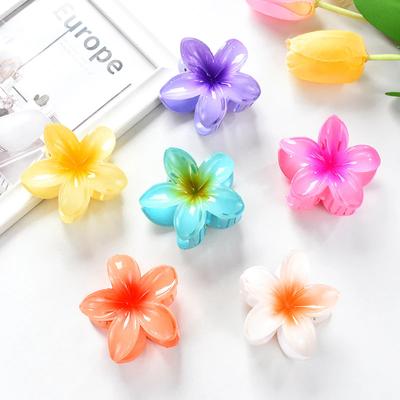 8Pcs/set Hawaiian Egg Flowers Hair Claw Clips Girls Hair Accessories Hairpin Summer Beach Birthday Party Decoration Wedding Gift