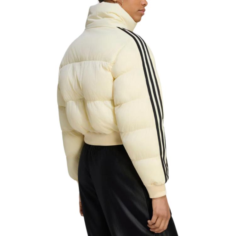 adidas Orijinaller Adicolor Çizgili Logo Fermuarlı Uzun Kollu Pamuklu Ceket Kadın ceketleri KR9552