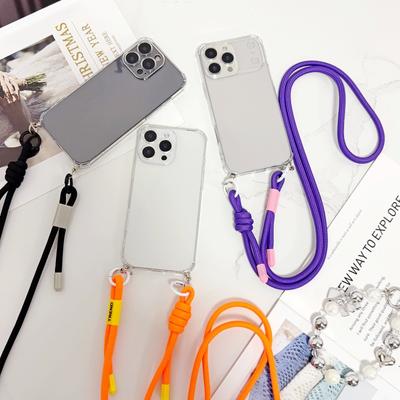 Fashion Strap Case For Samsung Galaxy S25 FE S26 S24 Ultra S21 S22 S23 Plus A17 Crossbody Lanyard Soft Shockproof Clear Cover