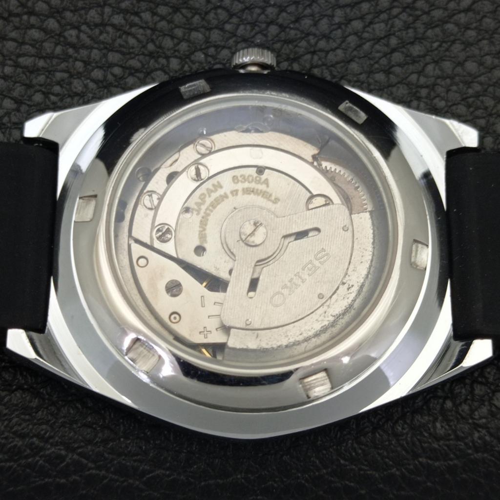 AUTOMATIC VINTAGE REFURBISHED SEIKO 5 6309A JAPAN MENS BLACK WATCH A441306-5 Sk-a441306
