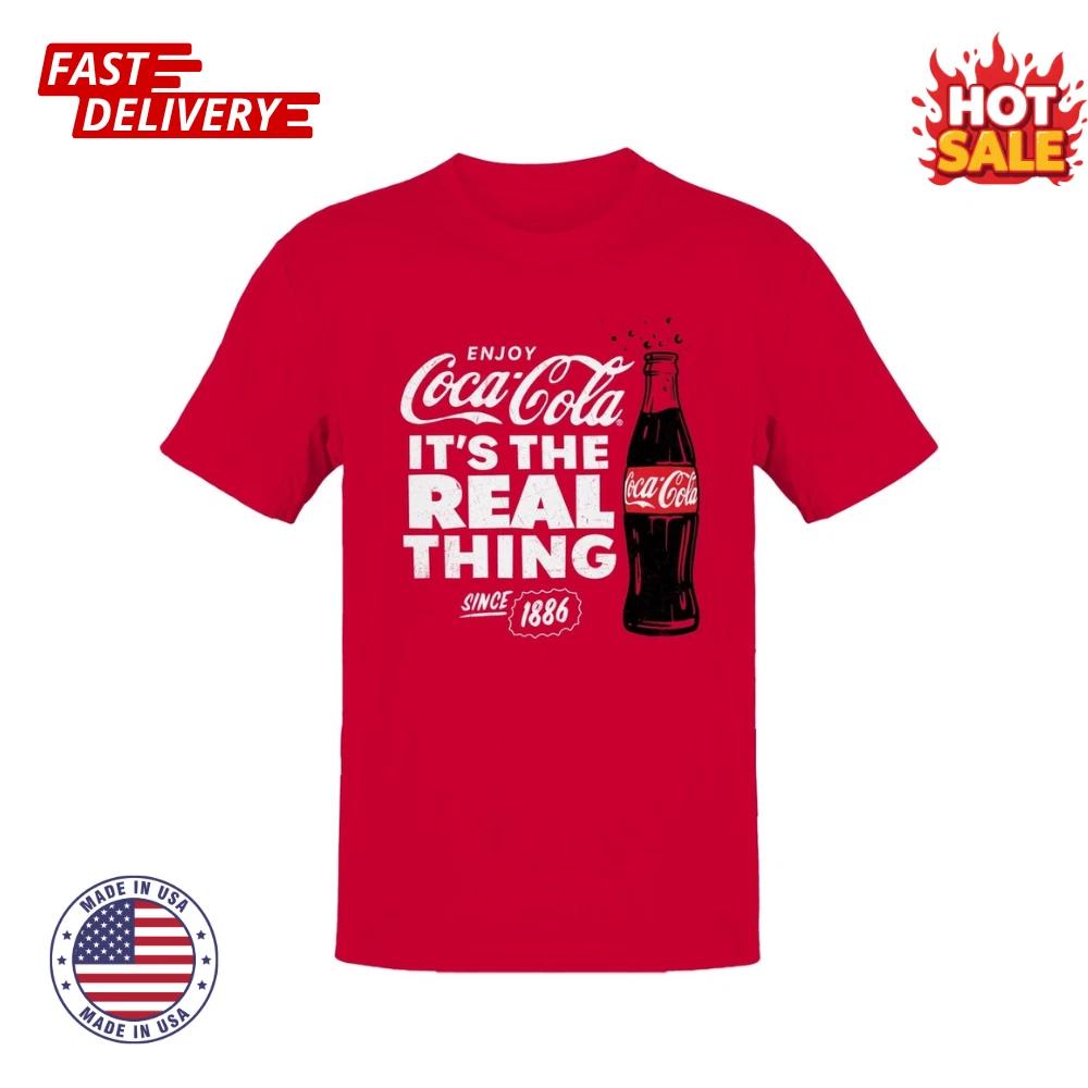 

SALE - Coca Cola It s the Real Thing Men s Women Inspired Graphic T shirt S-5XL L