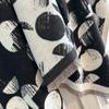 High-end graffiti round scarf men's and women's winter shawl with imitation cashmere warm scarf