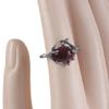Black Thorn Lava Ring Gothic Style with Crystal Liquid Metal Open Ring Stylish Accessory for Parties or Everyday Wear