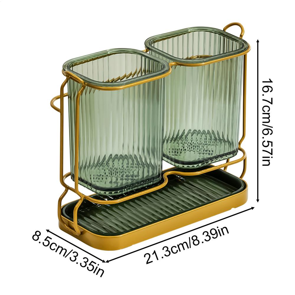 Zahnbürstenhalter Schreibtisch-Rasierer-Organizer Dekorative Mehrzweck-Zahnbürstenhalter für Schminktisch Küchentheke Spüle Kinderzimmer