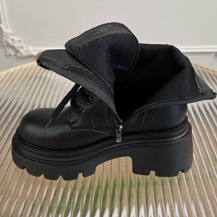 Thick-soled Martin Boots Women's 2025 New Autumn and Winter Boots British Style Single Boots Heightening Fashion Small Short Boots