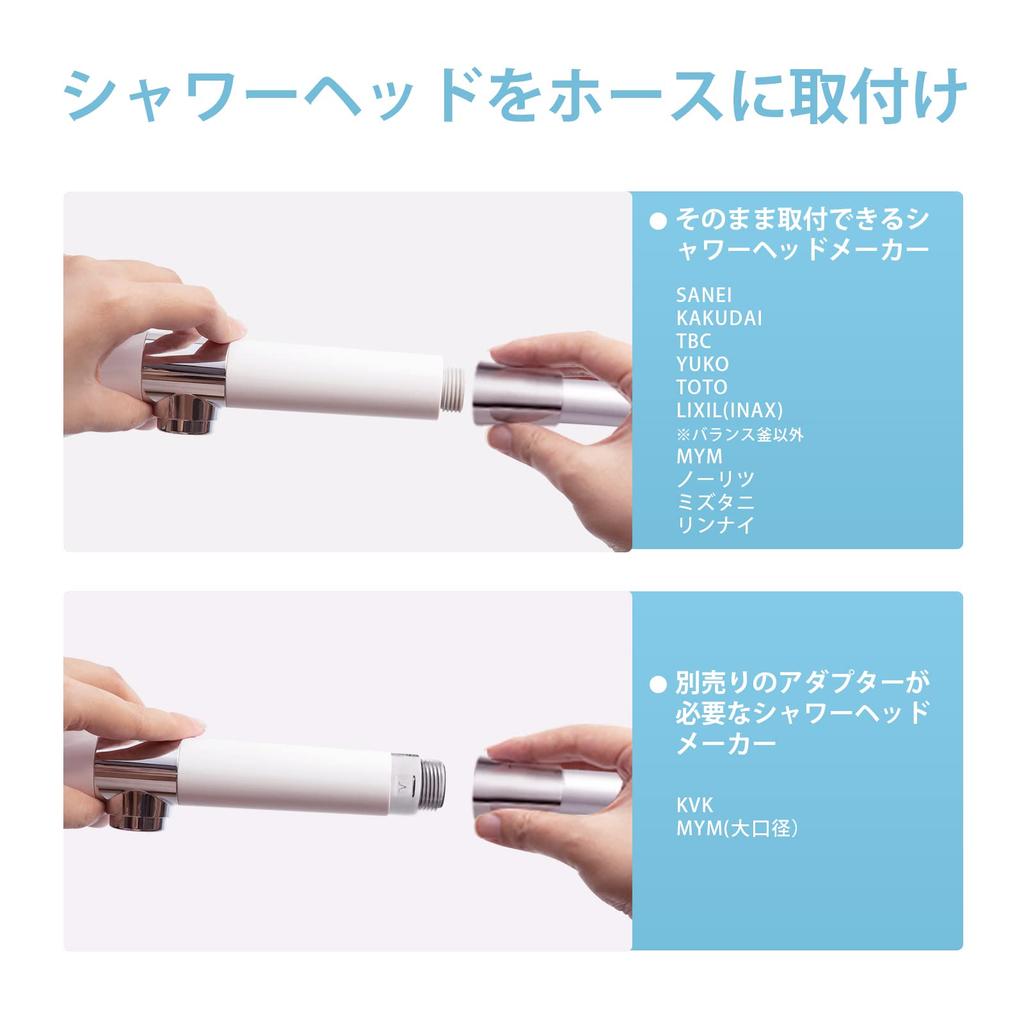 OFFO Shower Durable Rotation To Prevent Tangles During Easy White Hose, Soft, Low-Odor, Explosion-Proof, Leak-Proof, PVC, 360° Use, Installation, 1.6m