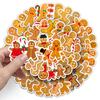 50 Gingerbread Man Personalized Christmas Creative Sealing Stickers for Decorating Suitcases and Phone Cases