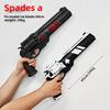 40cm/15.75in Game Peripheral Ace of Heart Revolver COSPlay Halloween Sword Model Prop PU Simulation Boy Toy Gun Desktop Ornament