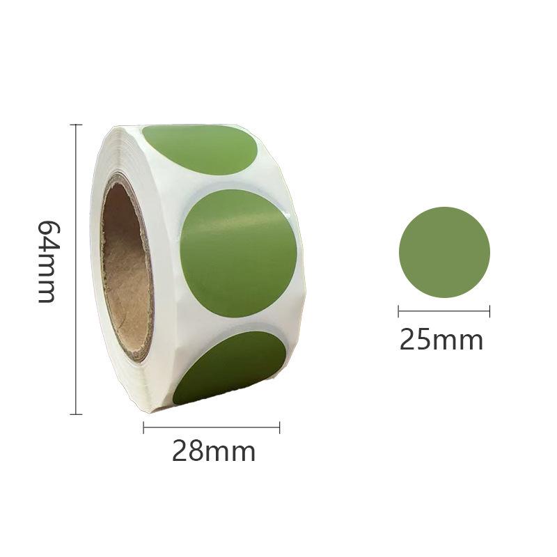 Colored Writable Round Sealing Stickers: Blank Adhesive Labels On a Roll for Color-Coded Dot Marking and Numbering.