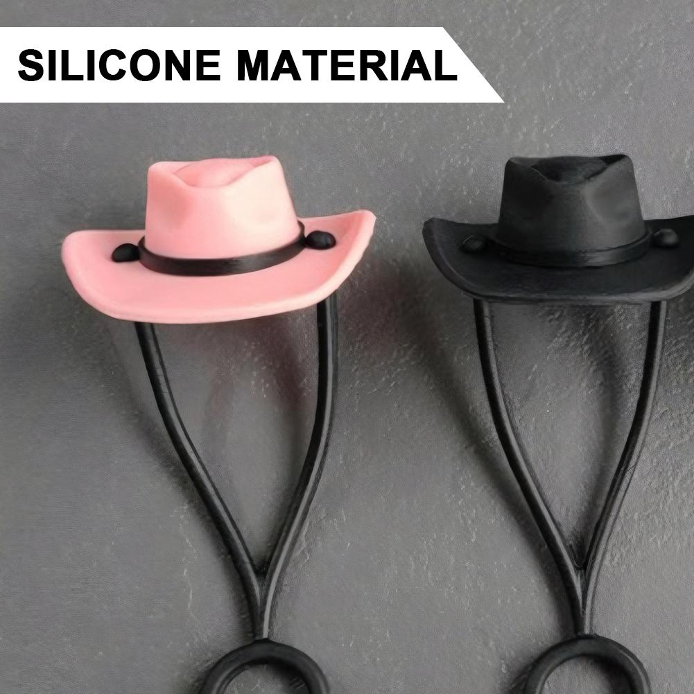 4/8Pcs Silicone Cowboy Hat Straw Cover Dust-Proof Straw Topper Drinking Reusable Straw Cap Leak Proof Straw Topper Accessories