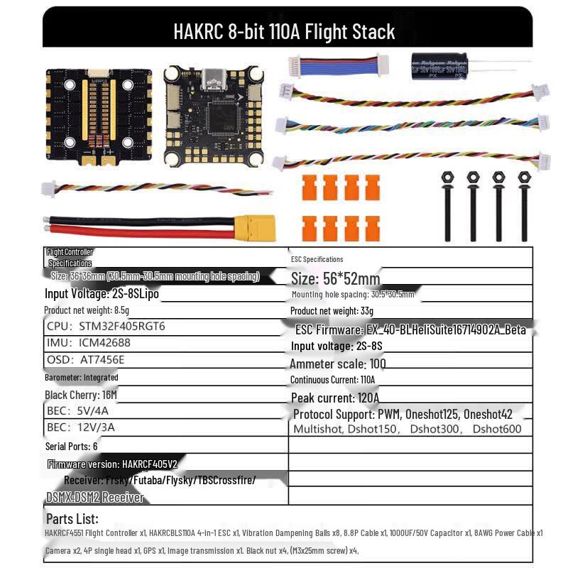 HAKRC F405 FPV Flight Controller Stack