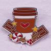 Mocha Coffee Glitter Enamel Pin - Chocolate Brooch & Fashion Accessory