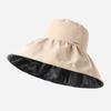 Sommer Damen Reise Flodable Strand Sonnenhut Frauen 14 cm Breite Krempe Eimer Hut Weibliche UV Schutz Visier Hut Gril täglichen Frühling Hut