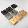 LangYeao Mattschwarz Ultra-dünner Edelstahl Kippschalter 1/2/3/4-fach und Steckdose 4mm Schlanke Metall-Wandplatte Minimalistisches Design