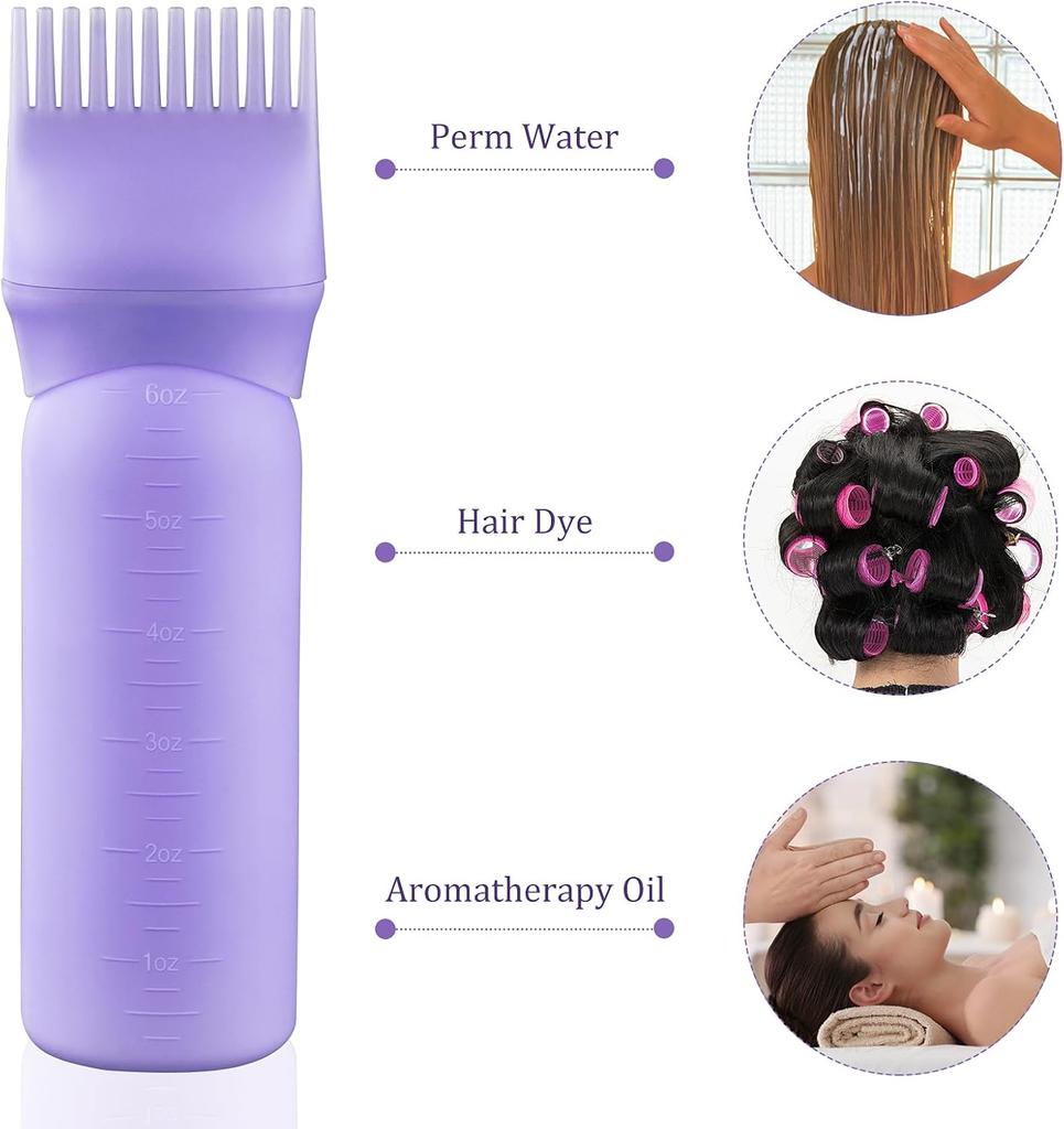 1/2/3pcs Hair Growth Essential Oil Applicator Bottle & 1ml Scalp Massage Comb Set - Anti-Loss Scalp Care Tools for All Hair Type