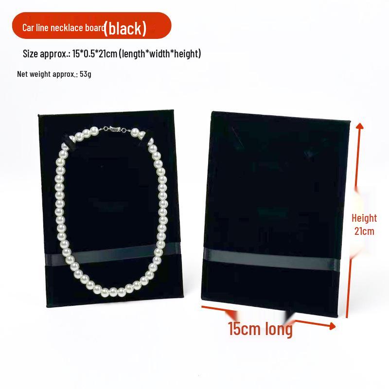 

Высококлассная доска-дисплей для жемчужного ожерелья из жатой ткани 15*0.6*21cm