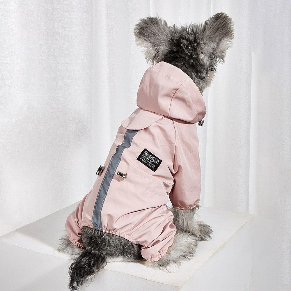 Dog Raincoat Waterproof Dog Rain Jacket with Reflective Strap and Leash Hole Rainy Day Pet Clothes Windproof Puppy Cat Rain Coat 5