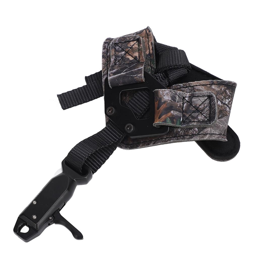Archery Compound Bow Release Aid Adjustable Flexible Wrist Release Aid for Beginners Professionals Camouflage