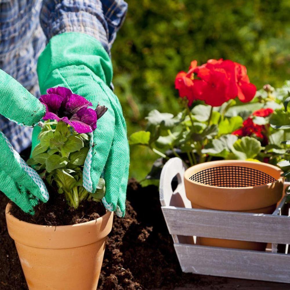 5pcs Breathable Flower Pot Mesh Pad Insect Proof Bonsai Grid Mat Flower Pot Gasket  Flower Pot