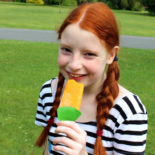 Držák na nanuky bez odkapávání, Opakovaně použitelný přenosný držák na zmrzlinu, Držák na zmrzlinu bez nepořádku, Bez odkapávání se slámkou, Ideální pro děti, batolata a léto