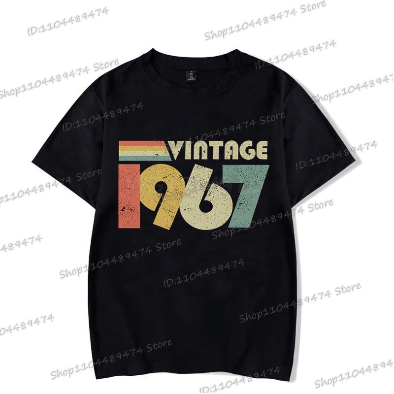 1960 To 1969 Print Vintage T Shirt Men Women Birthday Year Graphic Tees Harajuku Short Sleeve Established 1964 O Neck T-shirt