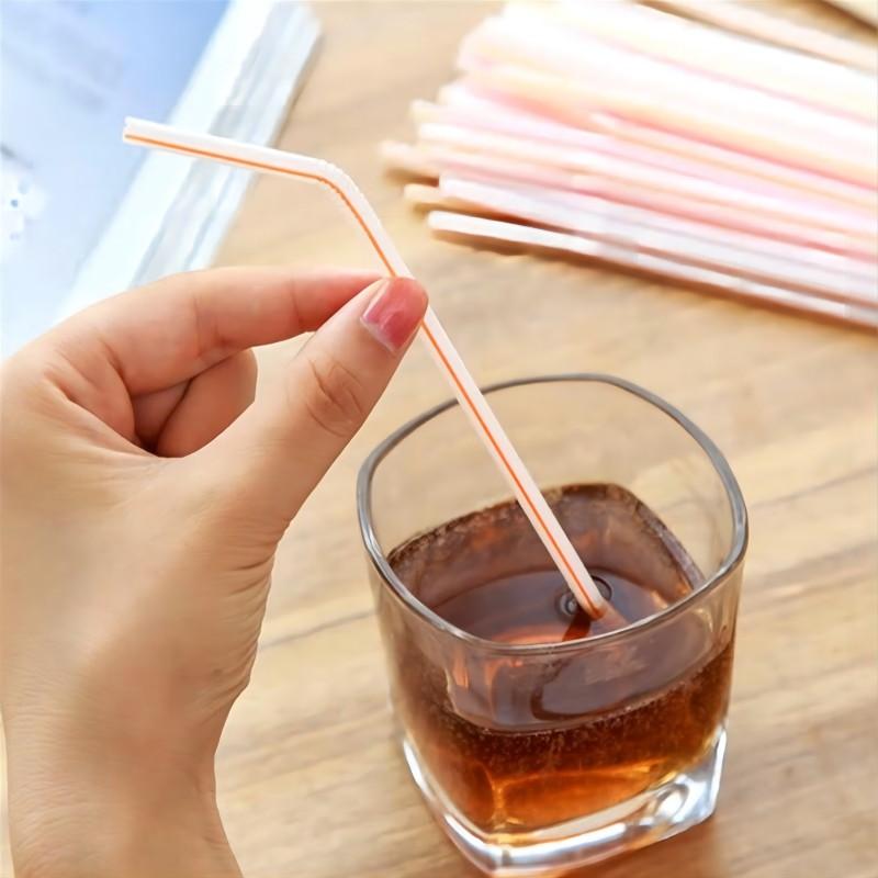 Multicolor Fluorescent Straws Bendable Drinking Straws Beverage Kunststof Straws Wedding Decor Kitchen Beverage Party Supplies