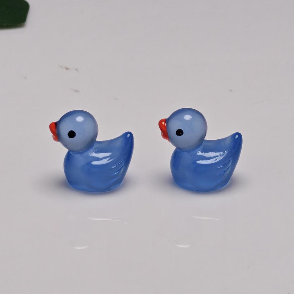 10-Color Luminous Mini Yellow Duck Ornaments for DIY Jewelry & Car Decoration