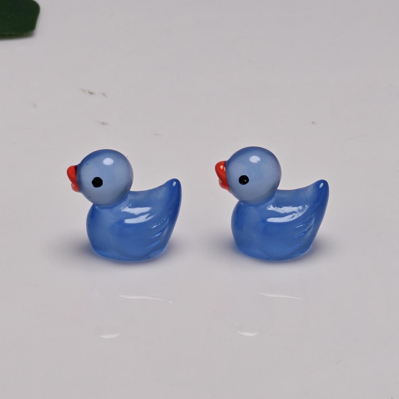 Светящиеся мини-украшения в виде желтых уточек 10 цветов для DIY ювелирных изделий и украшения автомобиля