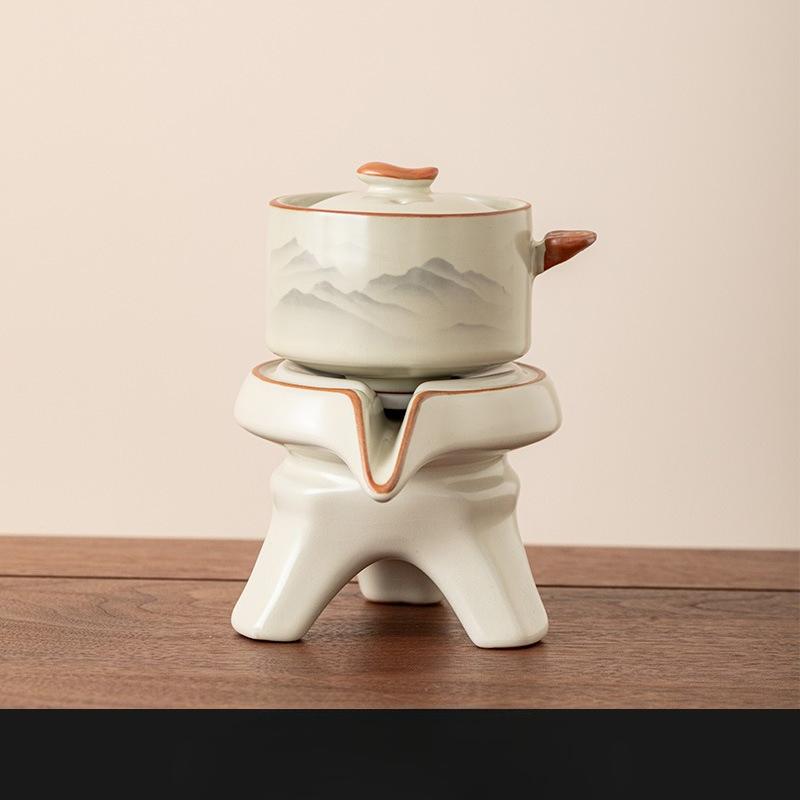 

Automatic Teaware Sets for Home Use Anti Scalding Stone Grinding Teapot Office Lazy Tea Making Tool