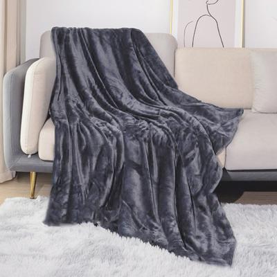 Coral Velvet Flannel Blanket Soft Durable Solid Color Comfortable Touch Wear-resistant Warm Sofa Throw