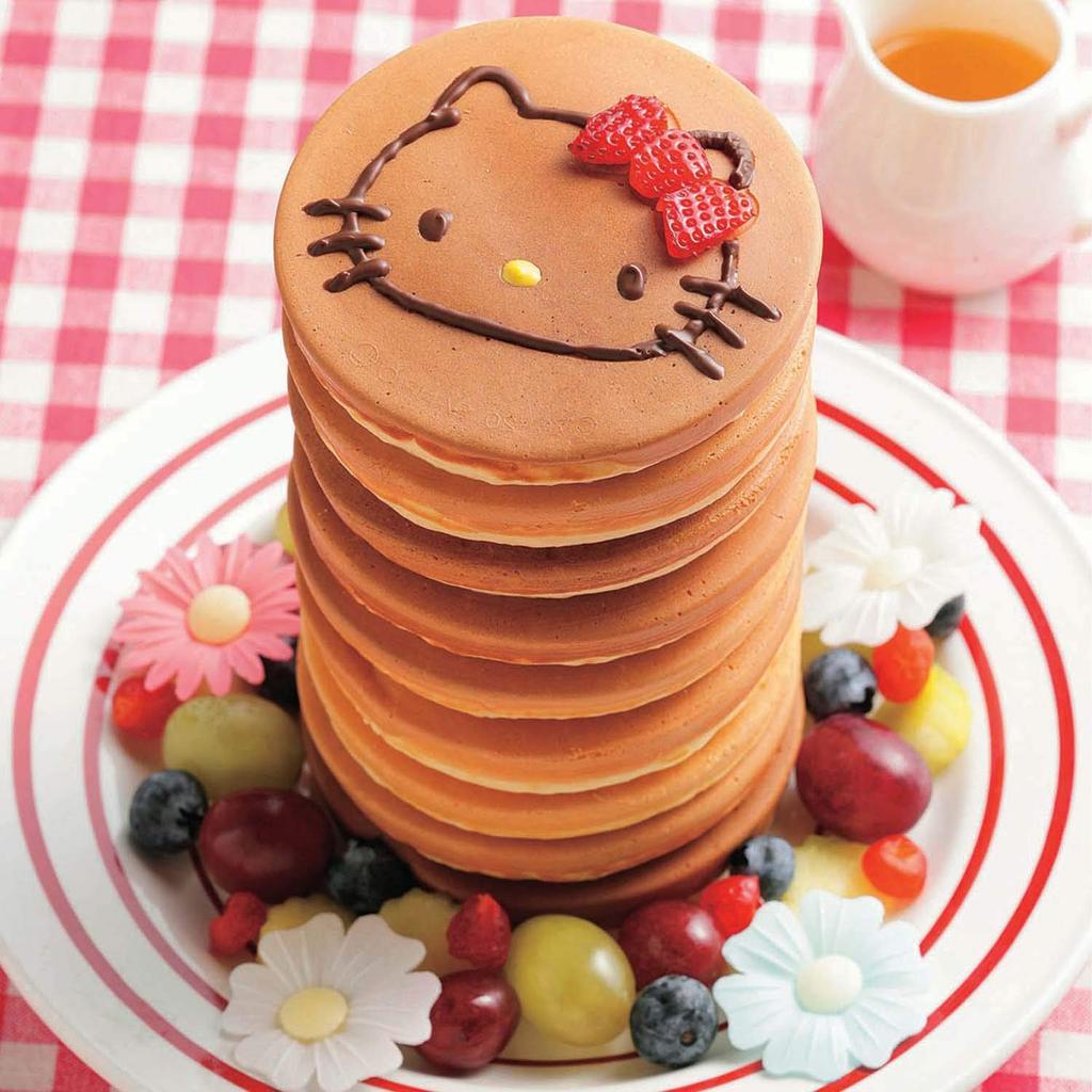 Kakusee Hello Kitty Naleśnik Kuchenka Gazowa Przepis Wyprodukowano w Japonii Patelnia, Tylko, W zestawie,