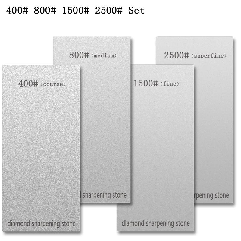 3/4/5/6Pcs Professional Diamond Sharpening Stone Woodwork single-sided 80-3000# Grinding Stone Non-slip base Knife Sharpeners