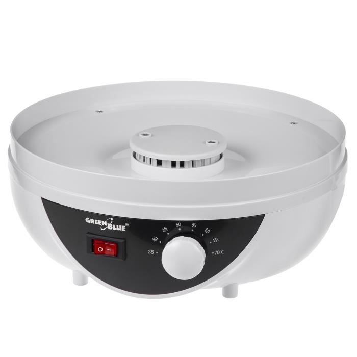 Deshidrator GreenBlue pentru ciuperci, legume și fructe, 250W, 5 tăvi, extra silențios