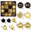 Christmas Balls 44pcs Painted Shaped Carton 3-6cm Set Christmas Decorations Electroplated Ball Hangings