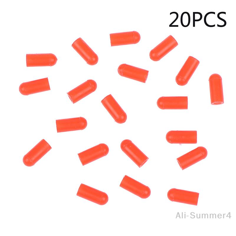 20pcs/set Food Grade Silicone Rubber Needle Cover Syringe Sealing Test Tube End Cap Accessorie