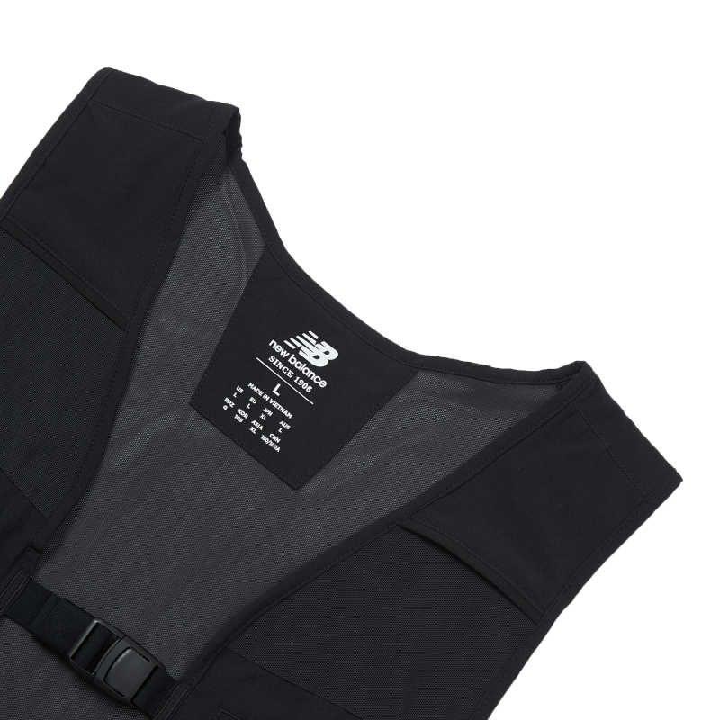 New Balance Gilet Uomo Nero Senza Collo Moderato Altro MV11282-BK