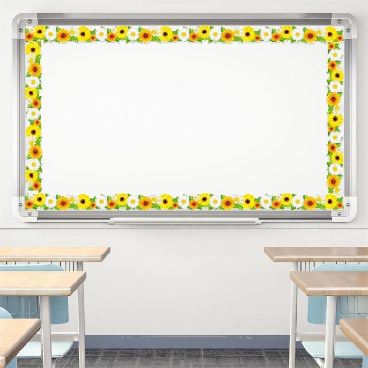 10m Adhesive Bulletin Border Trim Flowers Bulletin Board Borders Classroom Borders Decorative Borders for Whiteboard