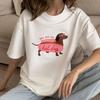 New Cute Puppy Printed Graphic Short Sleeved T Shirt For Unisex In Summer Y2k Cartoon Streetwear Couple Half Sleeved Shirt Tops