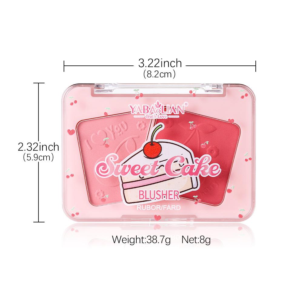 Six-color Rouge Velvet Matte Blush Fine Glitter Pearl Waterproof Potato Mash Blush Facial Makeup