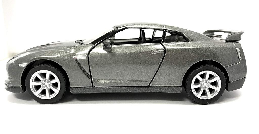 KiNSMART R35 Pullback Mini Car Gray 1/36 2009NissanGT-R