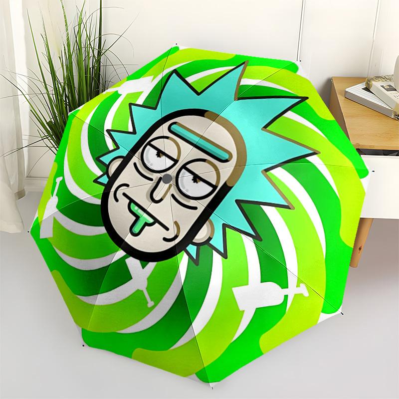 1pc Rick Sanchez Automatic Open/Close Umbrella, Christmas Gift for Men Women, Daily Travel Outdoor Use Yy251101233