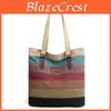 Spliced Canvas Handbag With Inner Pockets And Business Style For Work Commute