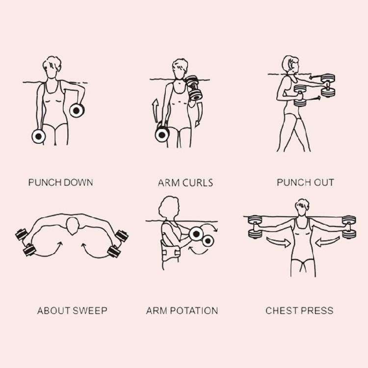 Aquatic Exercise Barbell Pool Weight Dumbbell Practical Water Floating Dumbbell for Men and Women